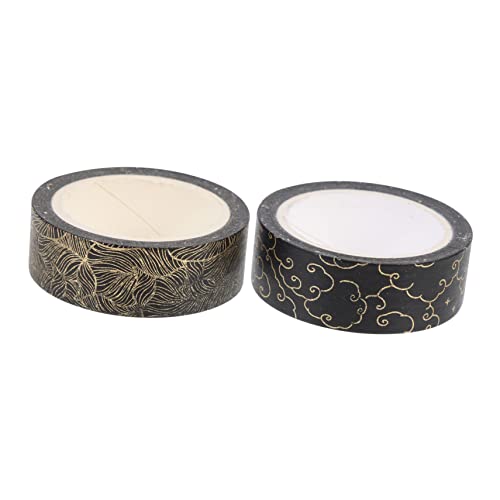 PartyKindom 2 Rollen Heißpräge Klebeband für Scrapbooking DIY Geschenkverpackung Goldene Wolken und Blattmuster Leicht Zuschneidbar Rückstandsfrei für Planer und Bastelarbeiten PartyKindom 2 Rollen Heißpräge Klebeband für Scrapbooking DIY Geschenkverpackung Goldene Wolken und Blattmuster Leicht Zuschneidbar Rückstandsfrei für Planer und Bastelarbeiten von PartyKindom