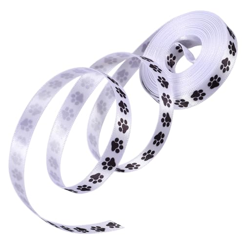 PartyKindom 2 Rollen Polyester Geschenkband mit Hunde Pfotenabdruck Breit pro Pfotenprint Geschenkband für DIY Bastelprojekte und Geschenkverpackung PartyKindom 2 Rollen Polyester Geschenkband mit Hunde Pfotenabdruck Breit pro Pfotenprint Geschenkband für DIY Bastelprojekte und Geschenkverpackung von PartyKindom