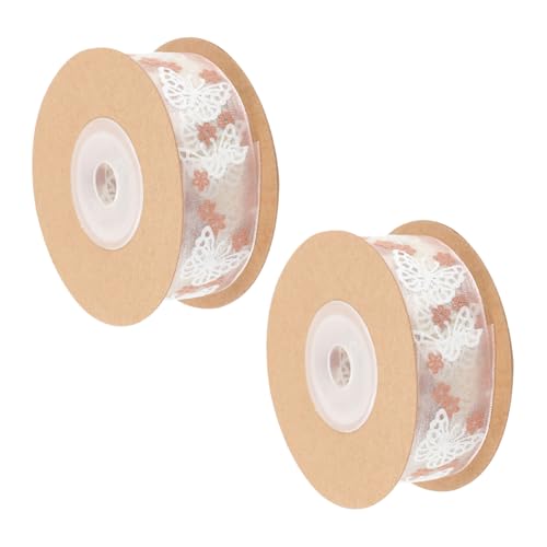 PartyKindom 2 Rollen Schmetterlingsband Rosa Dekoratives Geschenkband Zuschneidbar für Hochzeiten Feste Shower und DIY Dekorationen PartyKindom 2 Rollen Schmetterlingsband Rosa Dekoratives Geschenkband Zuschneidbar für Hochzeiten Feste Shower und DIY Dekorationen von PartyKindom