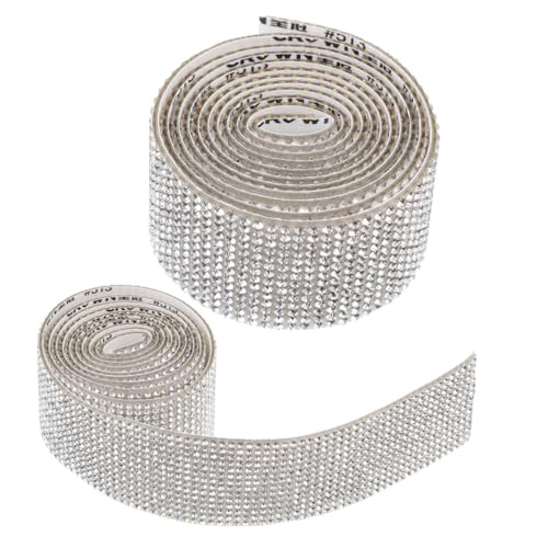 PartyKindom 2 Rollen Selbstklebende Strassbänder Breit Silbernes Vielseitiges DIY strassband für Geschenkverpackung Auto Hochzeits Basteldekoration PartyKindom 2 Rollen Selbstklebende Strassbänder Breit Silbernes Vielseitiges DIY strassband für Geschenkverpackung Auto Hochzeits Basteldekoration von PartyKindom