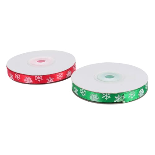 PartyKindom 2 Rollen Teiliges Weihnachts Dekoband Polyester Geschenkband mit Schneeflocken Langlebig Einfach zu Schneiden für Baumdekoration und Festliches Verpacken PartyKindom 2 Rollen Teiliges Weihnachts Dekoband Polyester Geschenkband mit Schneeflocken Langlebig Einfach zu Schneiden für Baumdekoration und Festliches Verpacken von PartyKindom