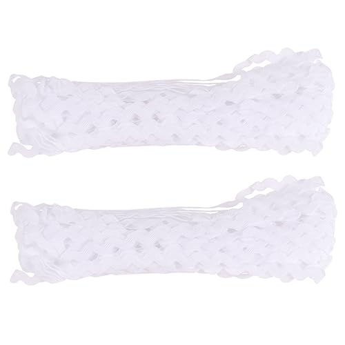 PartyKindom 2 Rollen Wellenförmiges Stoffband Yards DIY Bekleidungszubehör S Form Spitzenborte für Kleider Taschen Schmuck und Deko Weiß PartyKindom 2 Rollen Wellenförmiges Stoffband Yards DIY Bekleidungszubehör S Form Spitzenborte für Kleider Taschen Schmuck und Deko Weiß von PartyKindom