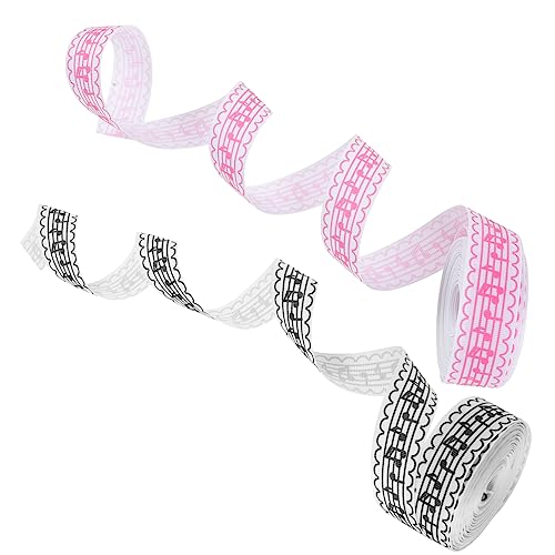 PartyKindom 2 Rollen Widerstandsfähiges Polyester Geschenkband mit Notenmotiv À Zuschneidbar Vielseitig für DIY Geschenkverpackung Partydeko Bastelbedarf Festliche Farbgestaltung PartyKindom 2 Rollen Widerstandsfähiges Polyester Geschenkband mit Notenmotiv À Zuschneidbar Vielseitig für DIY Geschenkverpackung Partydeko Bastelbedarf Festliche Farbgestaltung von PartyKindom