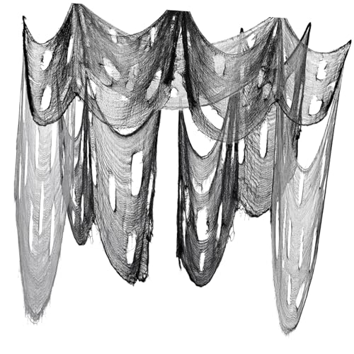PartyKindom 2 STÜCK Halloween Deko Teiliges Spukhaus Stofftuch Set Schwarz und Grusel für Haunted House Party und Gruselige Halloween Dekoration PartyKindom 2 STÜCK Halloween Deko Teiliges Spukhaus Stofftuch Set Schwarz und Grusel für Haunted House Party und Gruselige Halloween Dekoration von PartyKindom