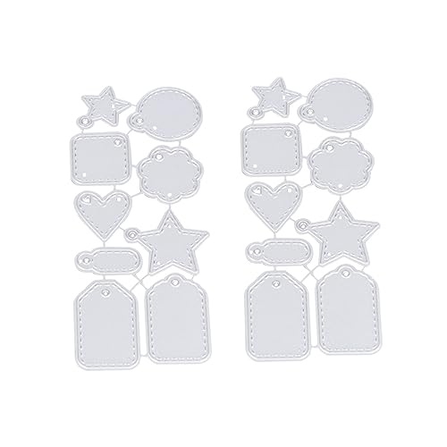 PartyKindom 2 STÜCK Teiliges Metall Stanzform für Etikettenanhänger Langlebige Kohlenstoffstahl Schneidvorlagen Wiederverwendbare DIY Prägeschablonen für Handgefertigte Label Pendants PartyKindom 2 STÜCK Teiliges Metall Stanzform für Etikettenanhänger Langlebige Kohlenstoffstahl Schneidvorlagen Wiederverwendbare DIY Prägeschablonen für Handgefertigte Label Pendants von PartyKindom