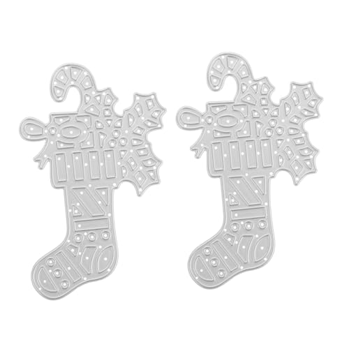 PartyKindom 2 STÜCK Weihnachtsstrumpf Stanzschablonen aus Kohlenstoffreichem Stahl Langlebige DIY Bastelvorlagen für Papier Stabile Metall Stanzformen für Weihnachten PartyKindom 2 STÜCK Weihnachtsstrumpf Stanzschablonen aus Kohlenstoffreichem Stahl Langlebige DIY Bastelvorlagen für Papier Stabile Metall Stanzformen für Weihnachten von PartyKindom