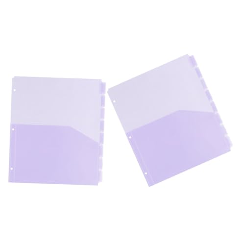 PartyKindom 2 Sätze Binder Dividers Plastic Document Organizer Pockets Transparent Insertable Tabs Page Half Side Divider For Office And Planner Use PartyKindom 2 Sätze Binder Dividers Plastic Document Organizer Pockets Transparent Insertable Tabs Page Half Side Divider For Office And Planner Use von PartyKindom