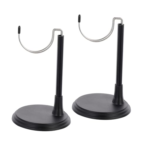 PartyKindom 2 Sätze Puppenständer Schwarze Doll Brackets mit Breiter Basis Stabile Puppenhalter für Sammler und Puppenzubehör zur Sicheren Puppenpräsentation von PartyKindom