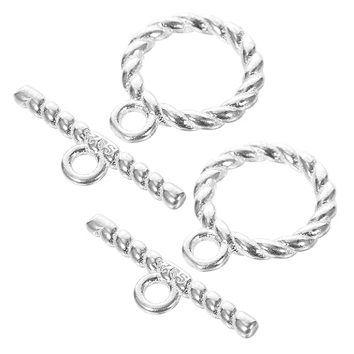 PartyKindom 2 Sätze Silber Toggleverschluss für Armbänder und DIY Schmuckverbinder für Kreative Schmuckherstellung und Reparatur Langlebig und PartyKindom 2 Sätze Silber Toggleverschluss für Armbänder und DIY Schmuckverbinder für Kreative Schmuckherstellung und Reparatur Langlebig und von PartyKindom