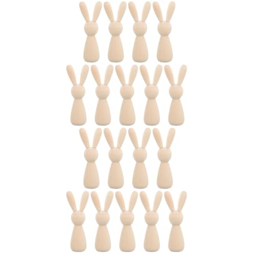 PartyKindom 2 Sätze Unbemalte Holz Rabbit Puppen Für Diy Bastelprojekte Unfertige Holzfiguren Für Gestalten Und Dekoration Sicher Und Geruchsneutral 10 Stück * 2 PartyKindom 2 Sätze Unbemalte Holz Rabbit Puppen Für Diy Bastelprojekte Unfertige Holzfiguren Für Gestalten Und Dekoration Sicher Und Geruchsneutral 10 Stück * 2 von PartyKindom