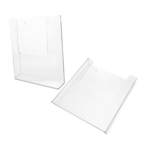 PartyKindom 2 Stück Ausstellungsstand Broschürenhalter Wandhalterung Literaturhalter Zeitschriftenständerhalter Hängende Wandordner, Broschürenhalter Bürozubehör Aktenhalter Acryl Transparent PartyKindom 2 Stück Ausstellungsstand Broschürenhalter Wandhalterung Literaturhalter Zeitschriftenständerhalter Hängende Wandordner, Broschürenhalter Bürozubehör Aktenhalter Acryl Transparent von PartyKindom