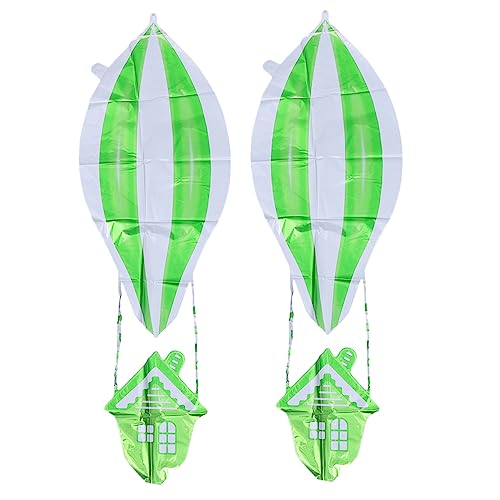 PartyKindom 2 Stück Ballon Aluminium wiederverwendbar Blau Party-Hochzeit Dekorationen raumdeko balloons luftbalons balongas geburtstagseinladungen Green von PartyKindom