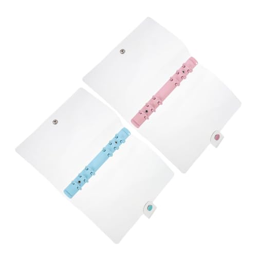 PartyKindom 2 Stück Binder Notebook Hülle Teilig Transparent Wiederverwendbar Dokumenten Organizer Büro Ordner Schutzhülle für Lose Planer Dokumentenmappe in Himmelblau Kirschblüte von PartyKindom