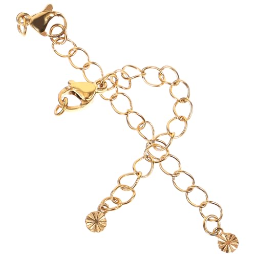 PartyKindom 2 Stück Edelstahl Verlängerungsketten für Halsketten und Armbänder DIY Schmuckverlängerungskettchen in Gold Praktische Tail Chain für Individuelles Schmuckdesign PartyKindom 2 Stück Edelstahl Verlängerungsketten für Halsketten und Armbänder DIY Schmuckverlängerungskettchen in Gold Praktische Tail Chain für Individuelles Schmuckdesign von PartyKindom