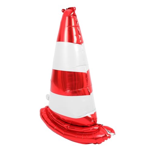 PartyKindom 2 Stück Geburtstagsfeier Dekoration Luftballons Rennballon Alles Zum Geburtstag Folienballons Verkehrskegel-partydekorationen Parkkegel Zapfen Bau Ballons Aluminiumfolie von PartyKindom