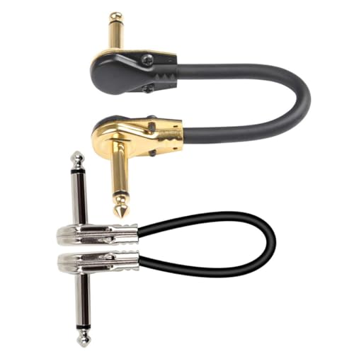 PartyKindom 2 Stück Gitarren Patchkabel Flachstecker in Silber und Gold Professionelles Audio verbindungskabel Gitarre Bass und Musikinstrumente Geräuscharm und Langlebig PartyKindom 2 Stück Gitarren Patchkabel Flachstecker in Silber und Gold Professionelles Audio verbindungskabel Gitarre Bass und Musikinstrumente Geräuscharm und Langlebig von PartyKindom
