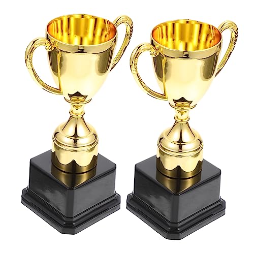 PartyKindom 2 Stück Goldene Kunststoff Trophäen für Glatte Kanten Sichere Belohnungspokale für Partys Spiele Wettbewerbe und Preisverleihungen Langlebiges Material für Kleine Sieger PartyKindom 2 Stück Goldene Kunststoff Trophäen für Glatte Kanten Sichere Belohnungspokale für Partys Spiele Wettbewerbe und Preisverleihungen Langlebiges Material für Kleine Sieger von PartyKindom