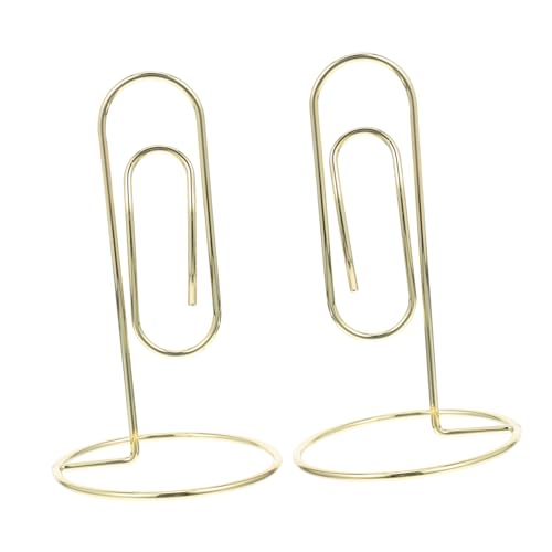 PartyKindom 2 Stück Goldene Metall Kartenhalter Robuste Memo Clips für Fotos Notizen und Tischnummern Eleganter Tischständer aus Metall für Büro Veranstaltungen und Hochzeiten von PartyKindom