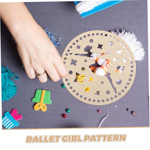 PartyKindom 2 Stück Holz Korbboden mit Ballerina Muster Teilig Runder Häkeln Korbboden für DIY Flechten Kreative Tasche Basis für und Wohnkultur Vielseitig und Dekorativ von PartyKindom