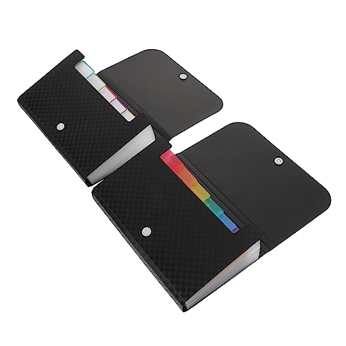 PartyKindom 2 Stück Kleine Dokumentenmappen Tragbare Aktenordner mit Fächern Multi Layer Datei Organizer für Büro Zuhause und Schule für Reisen und Aufbewahrung von PartyKindom