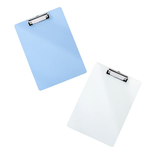 PartyKindom 2 Stück Klemmbrett Clipboards Zufälligen Farben Schreibunterlage für Büro Schule Künstler Dokumenten Organizer Schutz für Ihre Unterlagen Zufällige Farbe Zufällige Farbe von PartyKindom