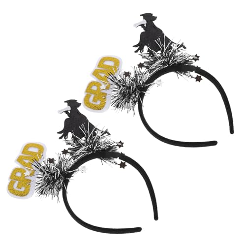 PartyKindom 2 Stück Kopfbedeckung Des Stirnbandarztes Stirnband Für Abschlusskappen Abschlusskostüm-accessoire Abschlusshut Stirnband Kindergarten-abschlussdekorationen Glitzertuch Black PartyKindom 2 Stück Kopfbedeckung Des Stirnbandarztes Stirnband Für Abschlusskappen Abschlusskostüm-accessoire Abschlusshut Stirnband Kindergarten-abschlussdekorationen Glitzertuch Black von PartyKindom