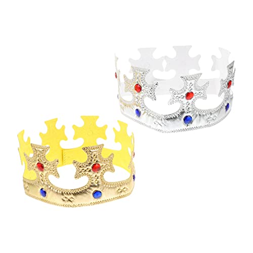 PartyKindom 2 Stück Krone Hut für Kostüm für Kinderhüte Party dvd the crown birthday crown Kinderspielzeug Performance-Requisiten Kostümzubehör Kleidungsdekor Tuch PartyKindom 2 Stück Krone Hut für Kostüm für Kinderhüte Party dvd the crown birthday crown Kinderspielzeug Performance-Requisiten Kostümzubehör Kleidungsdekor Tuch von PartyKindom