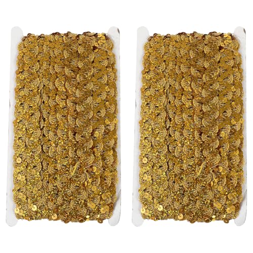 PartyKindom 2 Stück Lace Trim Paillettenband für DIY Bastelprojekte Regenbogenfarben für Bekleidung Schmuckdesign und Kreative Dekorationen von PartyKindom