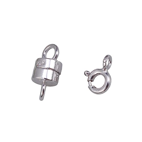 PartyKindom 2 Stück Magnetverschluss und Federringverschluss Hochwertige Verbindungselemente für DIY Schmuck Armbänder und Fußkettchen Silber von PartyKindom