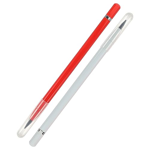 PartyKindom 2 Stück Metal Everlasting Pencil mit Radiergummi Tintenloser Langlebiger Stift ohne Anspitzen Leicht für Schüler Studenten und Zeichnen Meisten Papieren Geeignet Zufällige Farbe von PartyKindom