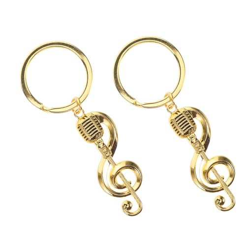 PartyKindom 2 Stück Musiknoten Schlüsselanhänger Singender Schlüsselanhänger Musikfestival Schlüsselanhänger Musiksymbol Schlüsselringe Instrument Schlüsselanhänger Stimme von PartyKindom