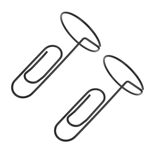 PartyKindom 2 Stück Platzsparender Kartenclip für Visitenkarten und Memo Organisator Schwarz für Desktop Organisation und Geschäftliche Präsentation von PartyKindom