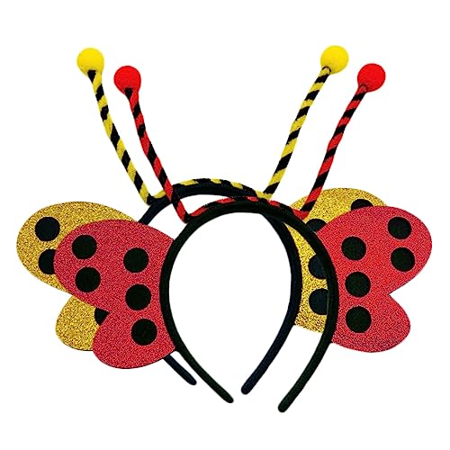 PartyKindom 2 Stück Plüsch Stirnbänder Bunte Insekten Haarreifen für Rote Schmetterlinge Gelbe Bienen Haarschmuck für Partys und Alltag PartyKindom 2 Stück Plüsch Stirnbänder Bunte Insekten Haarreifen für Rote Schmetterlinge Gelbe Bienen Haarschmuck für Partys und Alltag von PartyKindom