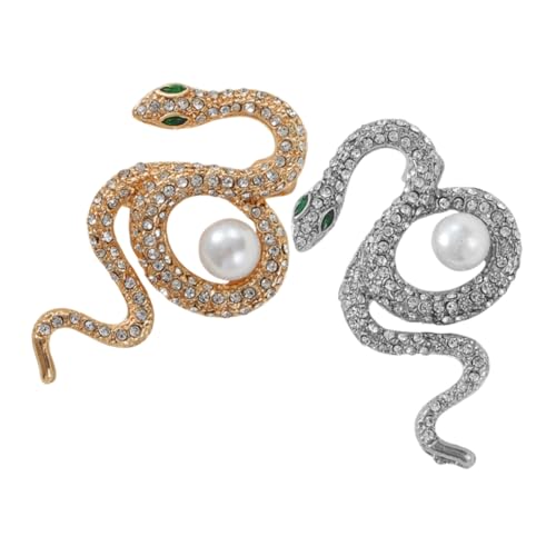 PartyKindom 2 Stück Schlangenbrosche besonderes Schlangenzubehör Charme Reize Schlangennadel Kleidungsdekoration Armbänder Broschen für Damen Broschennadel Schlangen-Brosche Legierung PartyKindom 2 Stück Schlangenbrosche besonderes Schlangenzubehör Charme Reize Schlangennadel Kleidungsdekoration Armbänder Broschen für Damen Broschennadel Schlangen-Brosche Legierung von PartyKindom