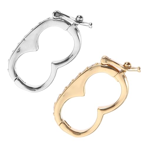PartyKindom 2 Stück Schmuck mit Perlenschnalle Verkürzer für Halsketten schmuck kürzer verschluss Schmuckverschlüsse Anpassen Verstärker Schmuckversorgungen Halskette Kettenverschlüsse Kupfer von PartyKindom
