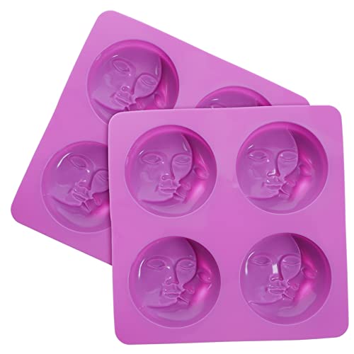 PartyKindom 2 Stück Silikon Seifenformen Sun Moon Gesicht Fach DIY Seifenform Lebensmittelgeeignet Backform für Kerzen und Kuchen Dekoration Selbermachen PartyKindom 2 Stück Silikon Seifenformen Sun Moon Gesicht Fach DIY Seifenform Lebensmittelgeeignet Backform für Kerzen und Kuchen Dekoration Selbermachen von PartyKindom