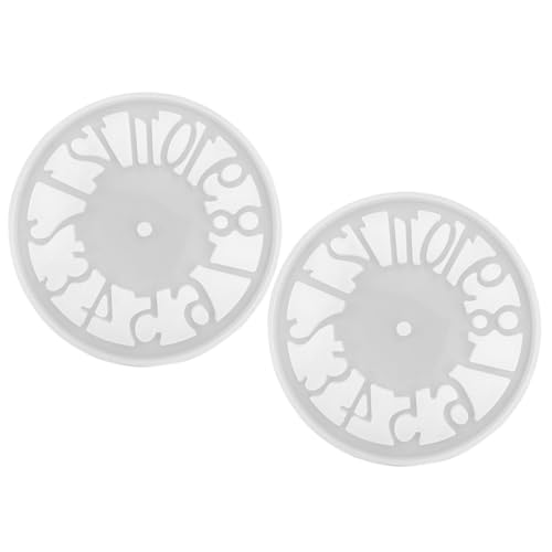 PartyKindom 2 Stück Silikon Uhrform Flexible Wiederverwendbare Gießform für DIY Epoxidharz Uhrenherstellung Waschbare Silikonformen mit Detailreicher Verschleißfester Oberfläche für von PartyKindom