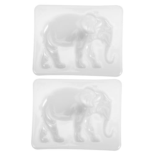 PartyKindom 2 Stück Silikonform Elefant DIY Gießform Elastisch Langlebig Kreativ Dekoration Gießen für Harz Epoxidharz Schmuck Herstellung Kunsthandwerk von PartyKindom
