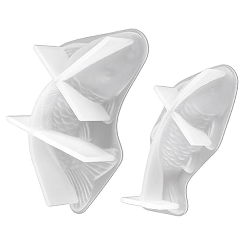 PartyKindom 2 Stück Silikonform für Kerzenherstellung DIY Fischform Silikon Gießform für Duftkerzen Seifen und Handwerksprojekte Flexibel und Einfach zu Bedienen von PartyKindom