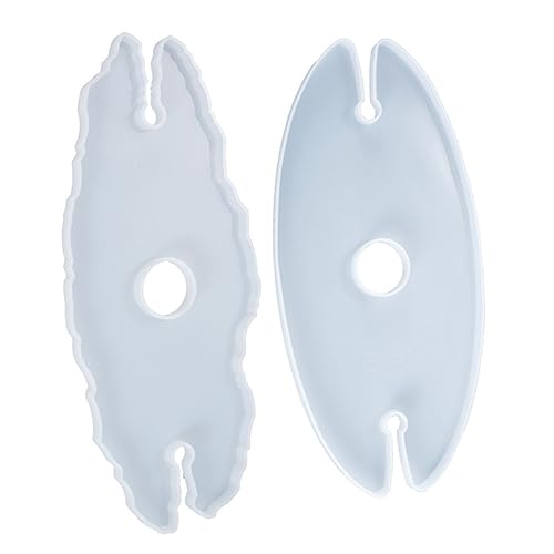 PartyKindom 2 Stück Silikonformen für Weinglashalter und Untersetzer DIY Epoxidharz Gießformen für Kreative Bastelprojekte Wiederverwendbare Silikonmolds für Designs von PartyKindom