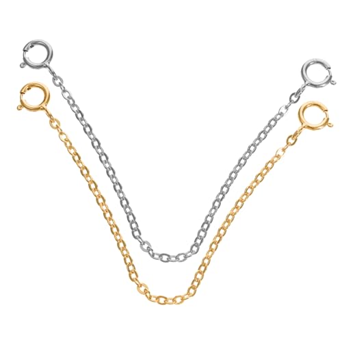 PartyKindom 2 Stück Sterlingsilber Verlängerungskette Schmuckverlängerung für Halsketten Armbänder Fußkettchen DIY Schmuckzubehör Langlebig und Installieren PartyKindom 2 Stück Sterlingsilber Verlängerungskette Schmuckverlängerung für Halsketten Armbänder Fußkettchen DIY Schmuckzubehör Langlebig und Installieren von PartyKindom