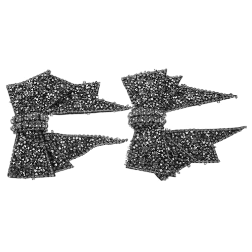 PartyKindom 2 Stück Strass Schleifen Schuhdeko Eleganter Bowknot mit Funkelnden Kristallen DIY Schmuck für Damen Schuhe Modische Aufwertung ohne Neukauf für Partys und Alltag von PartyKindom