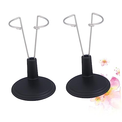 PartyKindom 2 Stück Stützrahmen für Puppen Kleiner Puppenständer Puppengarderobe Stützständer für Puppen Stand Mode Steht Aufbewahrungshalterungen für Puppen Actionfiguren-Posenständer Schwarz von PartyKindom