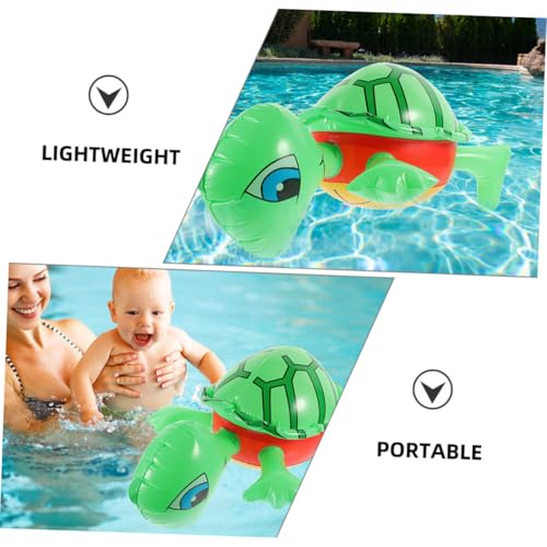 PartyKindom 2 Stück Teiliges Aufblasbares Schildkröten Partyspielzeug PVC Wasserspielzeug für Pool und Strand Kompakt Leicht Tragbar für Geburtstagsfeiern und Sommerveranstaltungen von PartyKindom