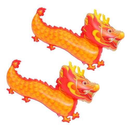 PartyKindom 2 Stück Teiliges Drachen luftballon Chinesische Neujahrsfest Langlebige Leichte Partydeko Einfach Aufzublasen Vielseitig Einsetzbar als Fotorequisite und Raumdekoration von PartyKindom