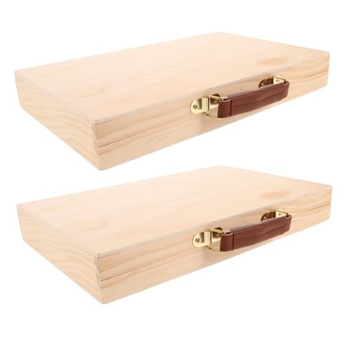 PartyKindom 2 Stück Teiliges Holz Organizer für Ölmalerei Tragbare Künstler Toolbox mit Praktischem Griff Leichtes Aufbewahrungskästchen mit Fächern für Studio und Outdoor Malerei PartyKindom 2 Stück Teiliges Holz Organizer für Ölmalerei Tragbare Künstler Toolbox mit Praktischem Griff Leichtes Aufbewahrungskästchen mit Fächern für Studio und Outdoor Malerei von PartyKindom