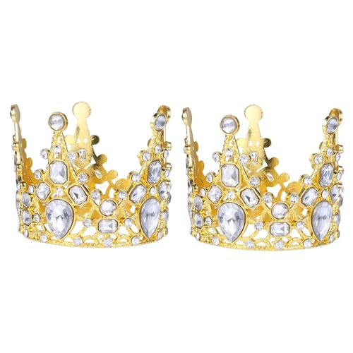 PartyKindom 2 Stück Teiliges Mini aus Metall Barocker Geburtstagskronen Cake Topper Kleine Tortendeko für Hochzeit Shower und Kinderparty Goldene Kuchenverzierung PartyKindom 2 Stück Teiliges Mini aus Metall Barocker Geburtstagskronen Cake Topper Kleine Tortendeko für Hochzeit Shower und Kinderparty Goldene Kuchenverzierung von PartyKindom