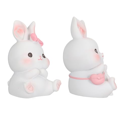 PartyKindom 2 Stück Teiliges Set Osterhasen Dekoration Cake Topper für Tischdekoration Niedliche Kaninchen Figuren für Feiertagsfeiern und Kindergeburtstage Dekoratives Ornament Rosa und Weiß PartyKindom 2 Stück Teiliges Set Osterhasen Dekoration Cake Topper für Tischdekoration Niedliche Kaninchen Figuren für Feiertagsfeiern und Kindergeburtstage Dekoratives Ornament Rosa und Weiß von PartyKindom