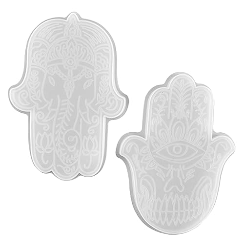 PartyKindom 2 Stück Teiliges Silikon Gießform Palm Hand Dekorationsformen für DIY Epoxidharz Kunsthandwerk Retro Design Einfache Entformung für Kreationen von PartyKindom