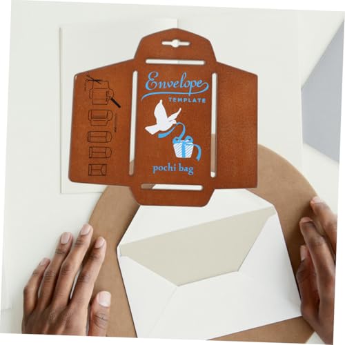 PartyKindom 2 Stück Teiliges Vintage Holz Schablonen für Umschläge Langlebige Diy Vorlage zum Basteln von Grußkarten Einladungen und Briefen mit Natürlicher Maserung und Retro Design von PartyKindom